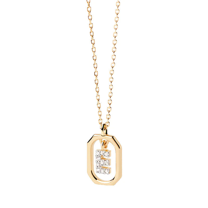 Elegant Monogram 18K Gold-Plated Sterling Necklace