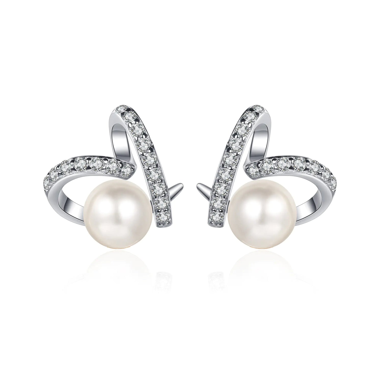 Aretes de Corazón de Perla en Plata Esterlina