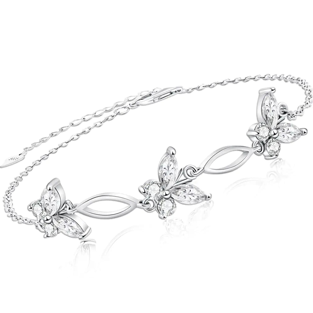 Pulsera Silver con Diseño de Mariposa