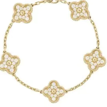 Collar de Ágata Negra Dorada con Colgante de Trébol