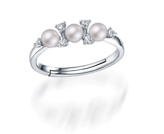 Anillo Elegante de Perla en Plata Esterlina 925