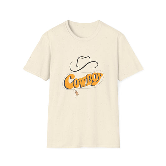 Retro Cowboy Graphic Unisex Softstyle T-Shirt