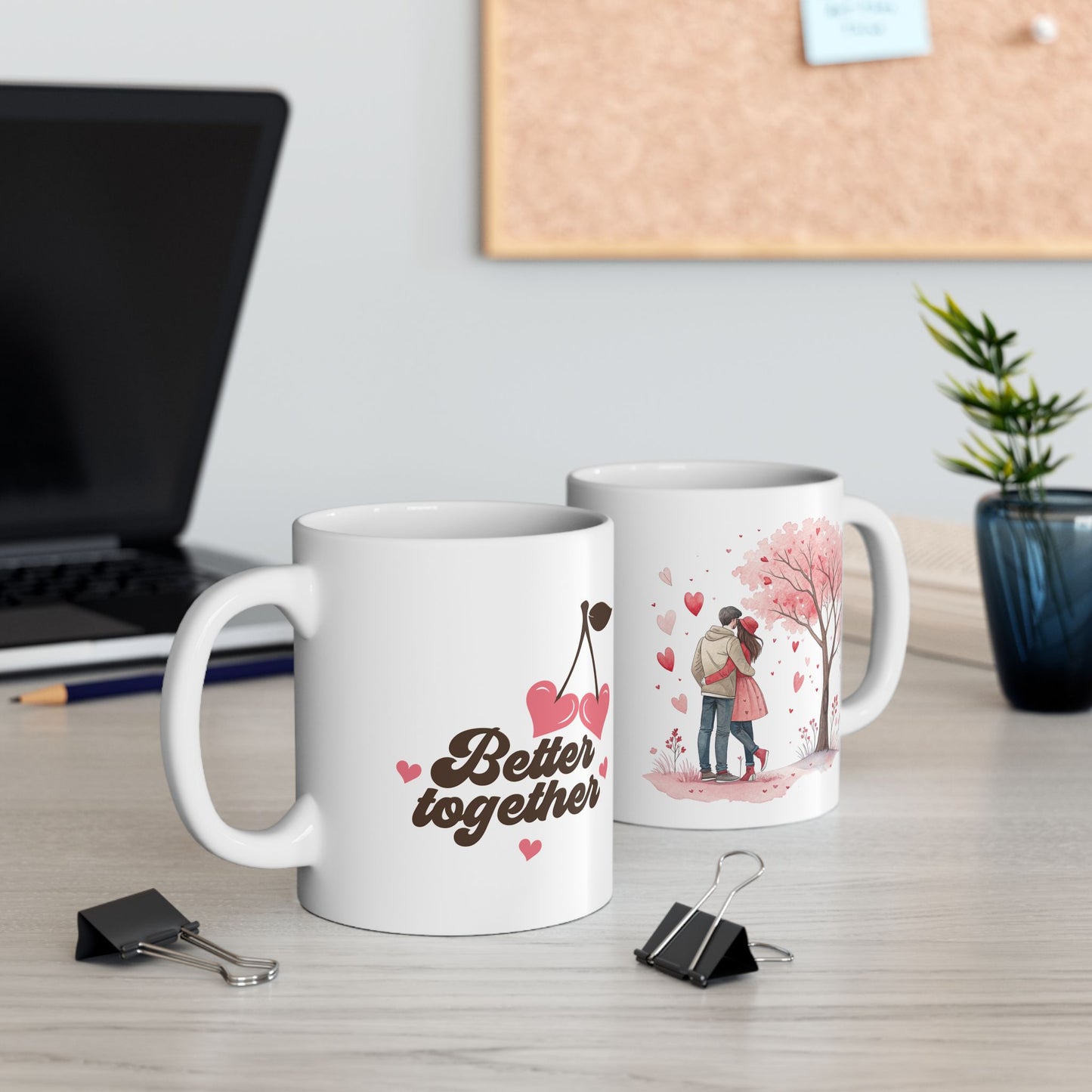 Taza Romántica 11oz Regalo para parejas Better Together Romantic Couple Mug
