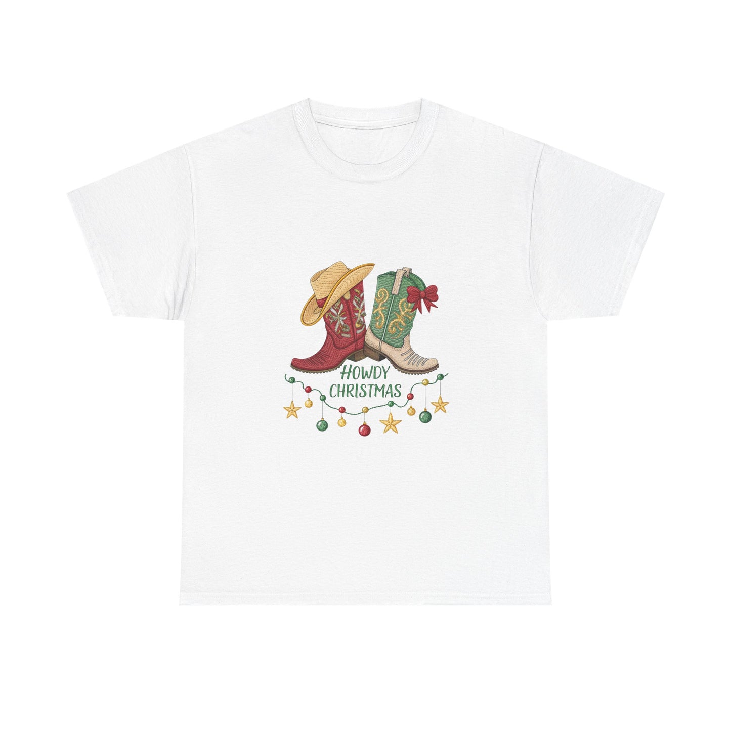 Holiday Western Style T-Shirt - Howdy Christmas Design