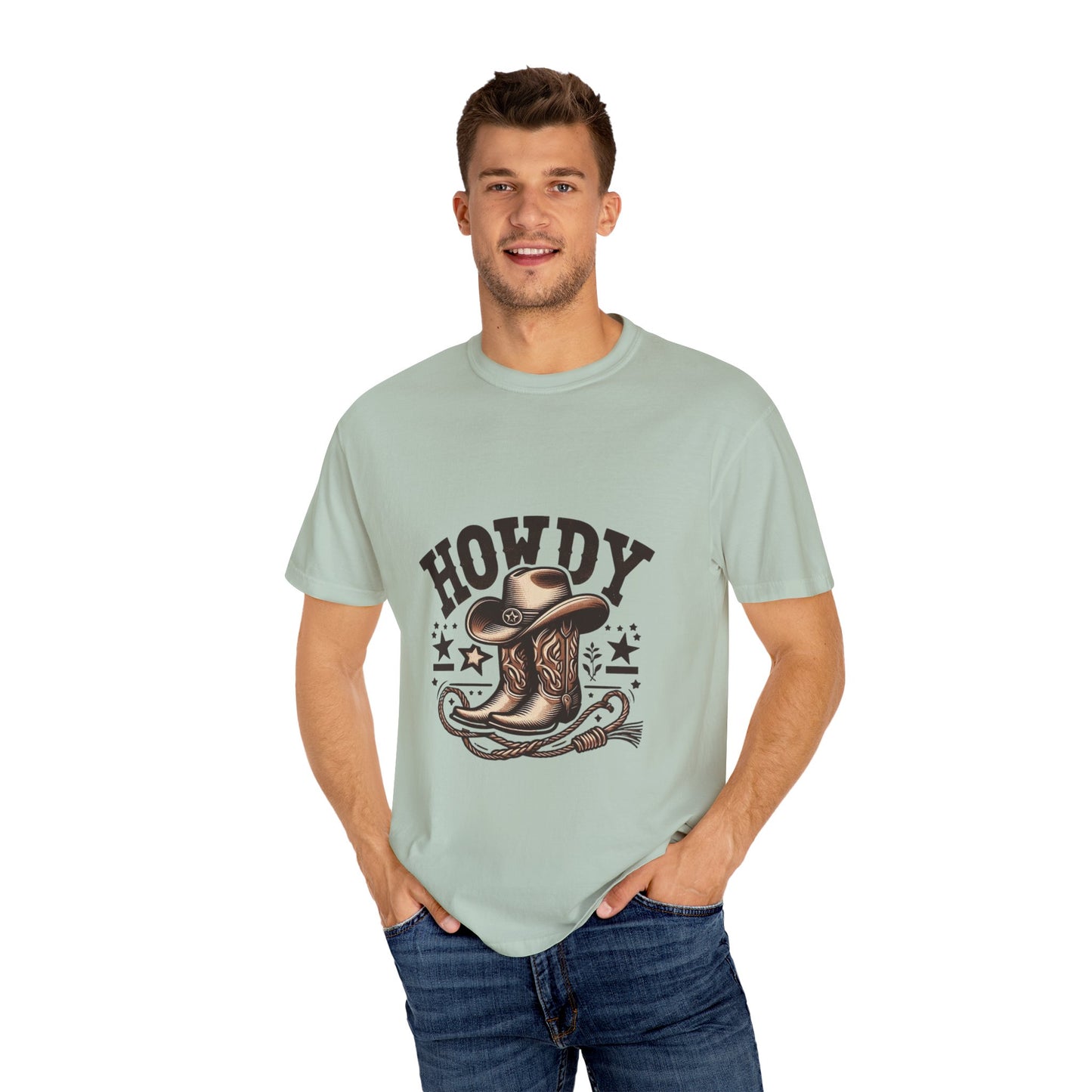 Howdy Cowboy T-Shirt, Unisex Western Tee, Casual Graphic Top, Gift for Rodeo Lovers, Country Music Apparel