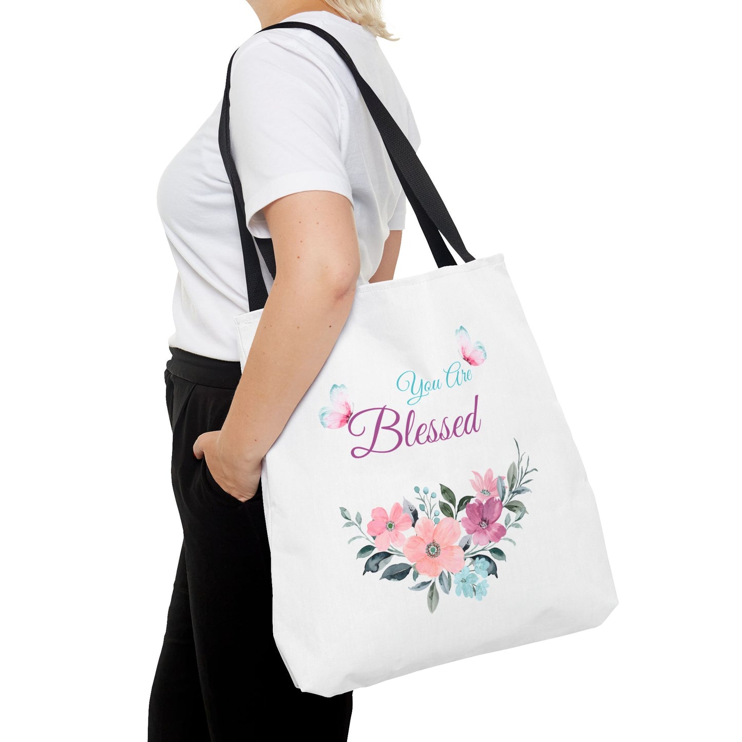 Floral Blessed Tote Bag - Perfect for Everyday Use or Special Occasions