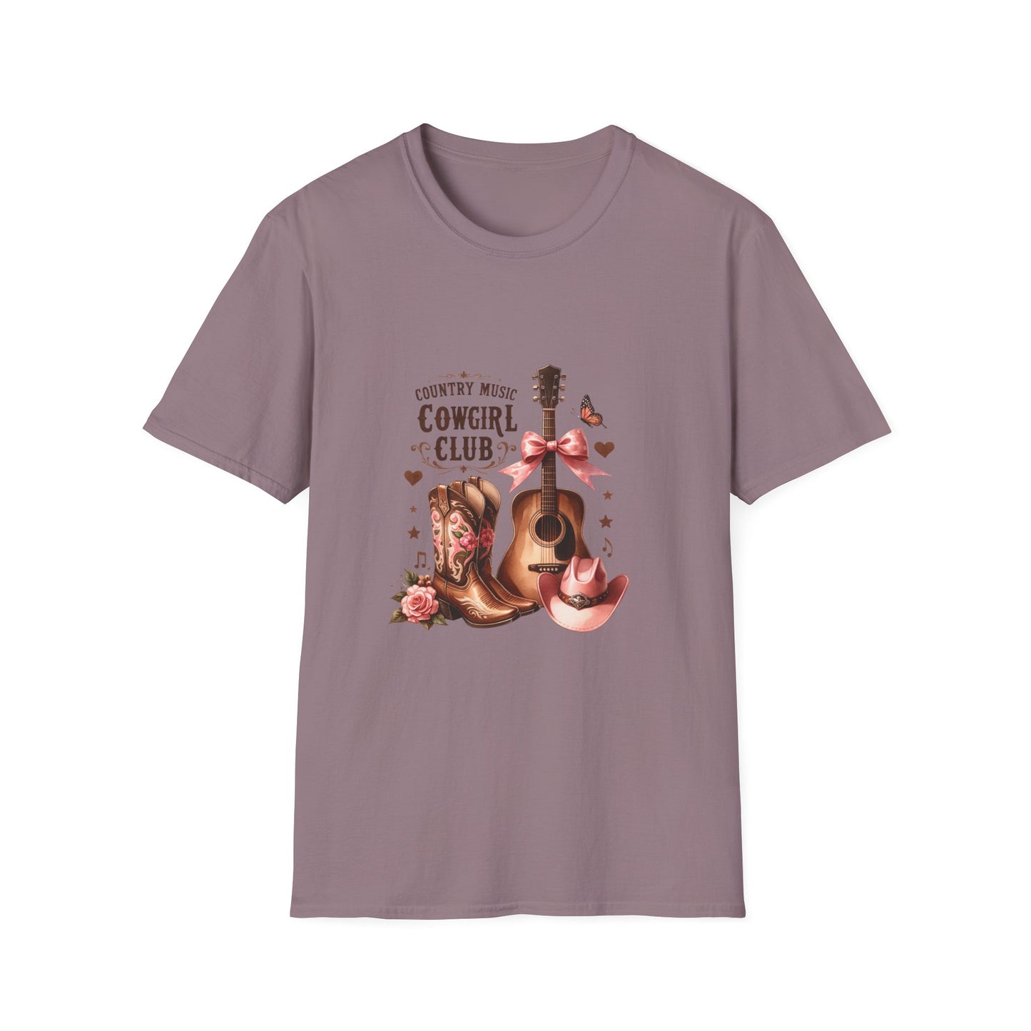 Country Music Cowgirl Club T-Shirt, Unisex Softstyle Tee, Perfect Gift for Music Lovers, Festival Wear, Western Style Apparel