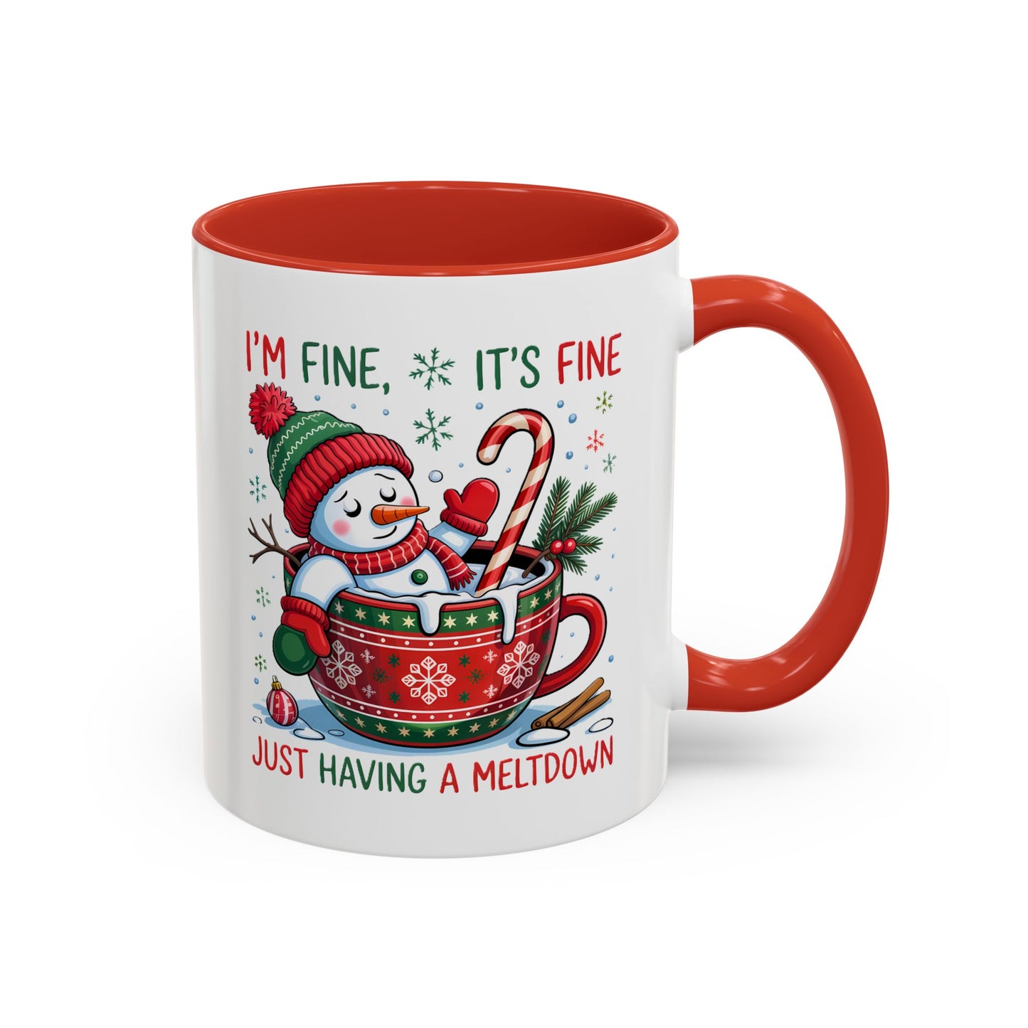 Festive Snowman Coffee Mug - Holiday Humor Gift