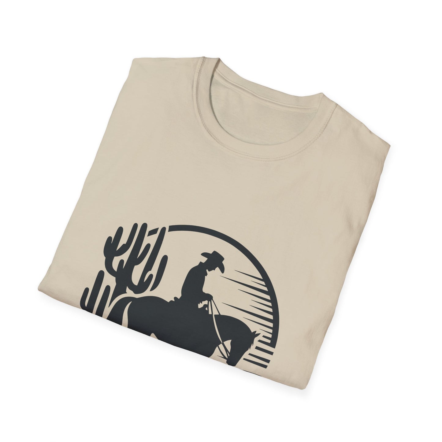 Cowboy Sunset Graphic Tee, Vintage Western T-Shirt, Gift for Horse Lovers, Retro Cowboy Shirt, Unisex Casual Wear