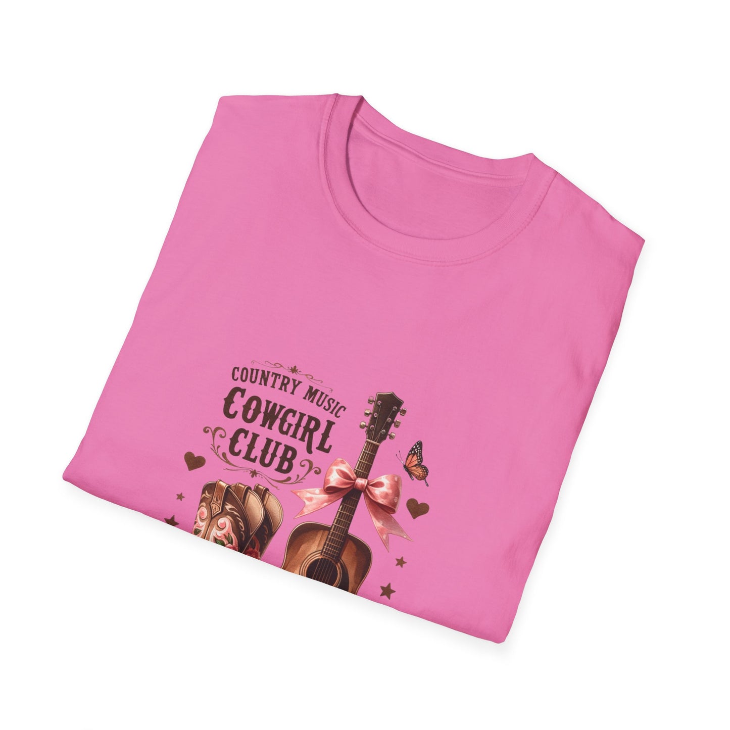 Country Music Cowgirl Club T-Shirt, Unisex Softstyle Tee, Perfect Gift for Music Lovers, Festival Wear, Western Style Apparel