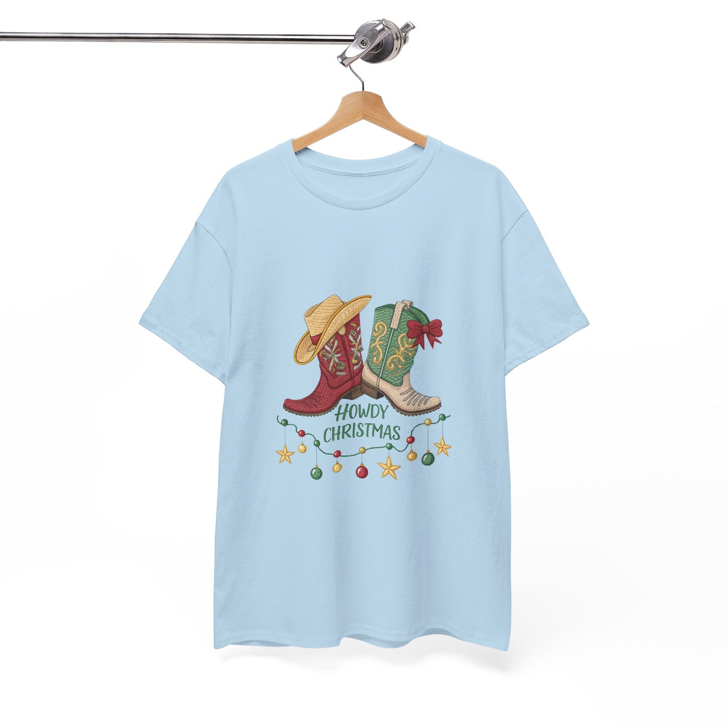 Holiday Western Style T-Shirt - Howdy Christmas Design