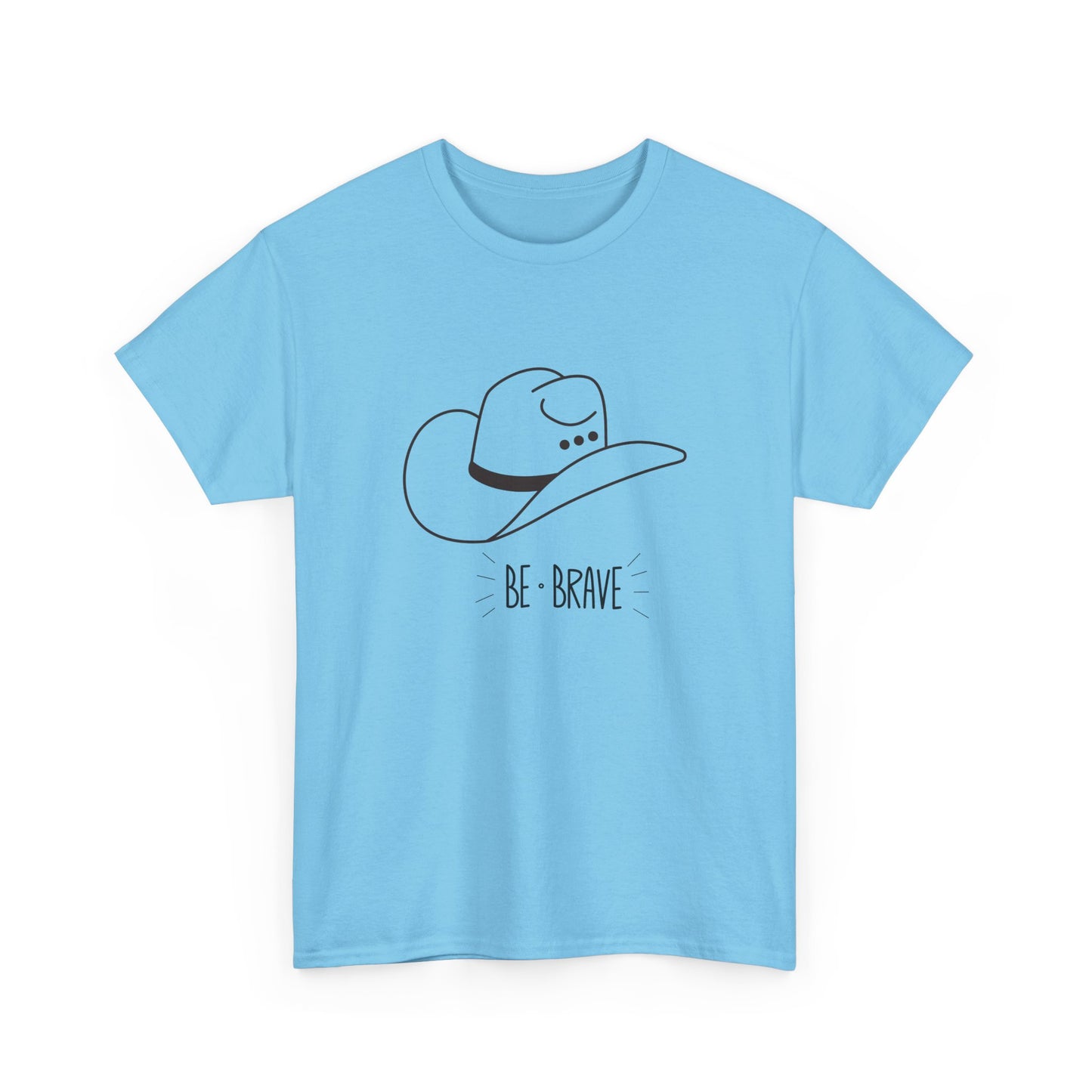 Be Brave Unisex Heavy Cotton Tee - Inspirational Graphic T-Shirt