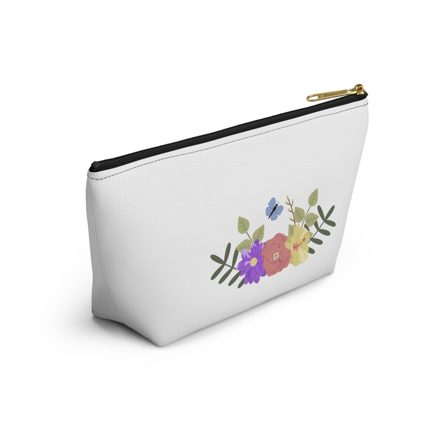 Floral Quote Accessory Pouch - Eres Amada por Dios