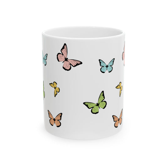 Colorful Butterfly Ceramic Mug - Perfect for Nature Lovers