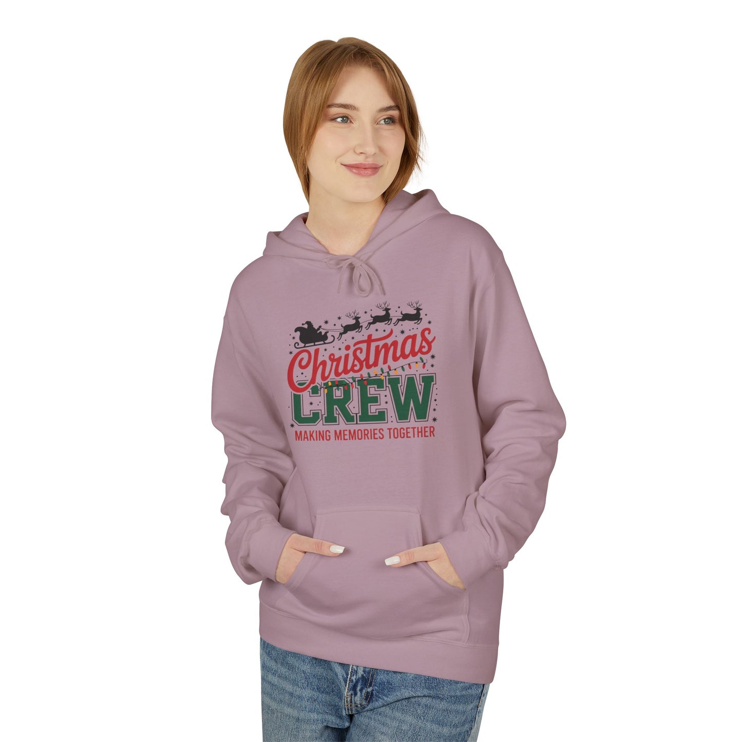 unisex Christmas Crew Hoodie – "Making Memories Together" Holiday Sweatshirt