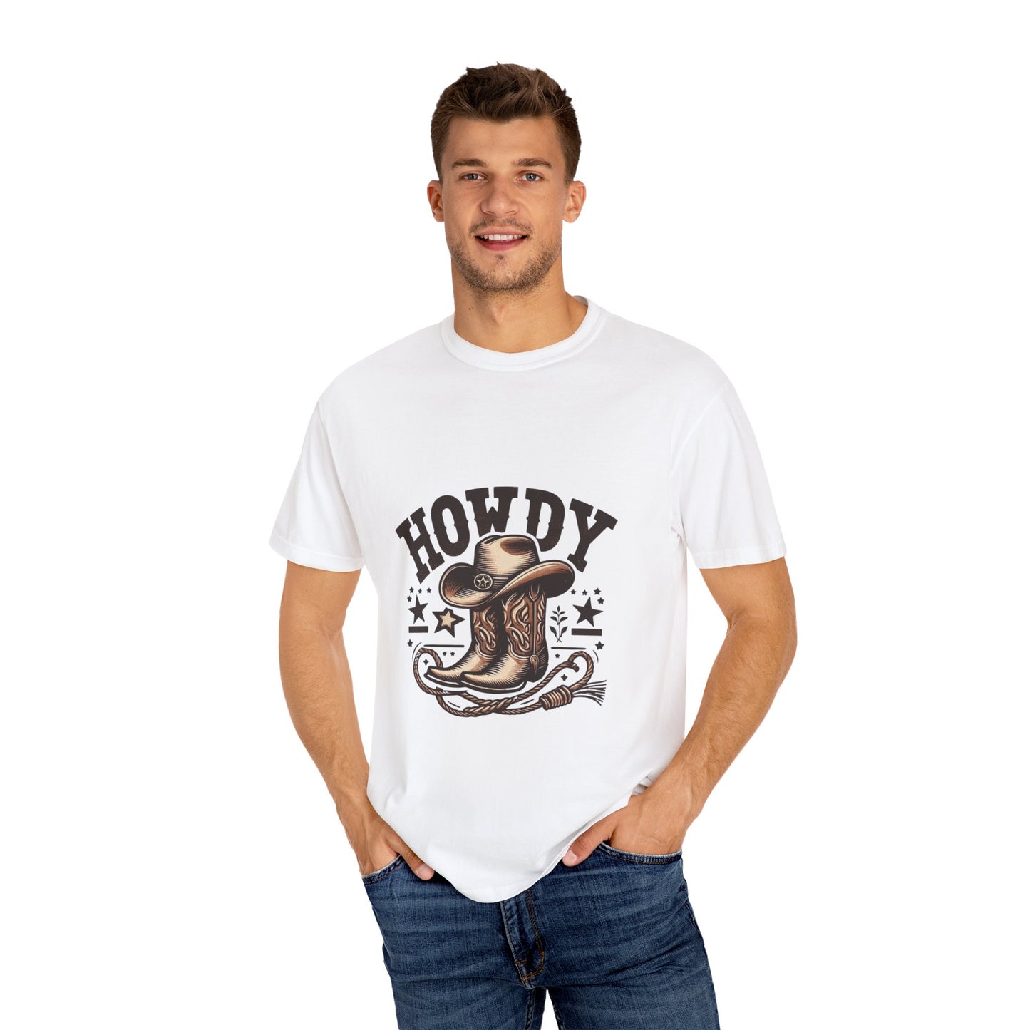 Howdy Cowboy T-Shirt, Unisex Western Tee, Casual Graphic Top, Gift for Rodeo Lovers, Country Music Apparel