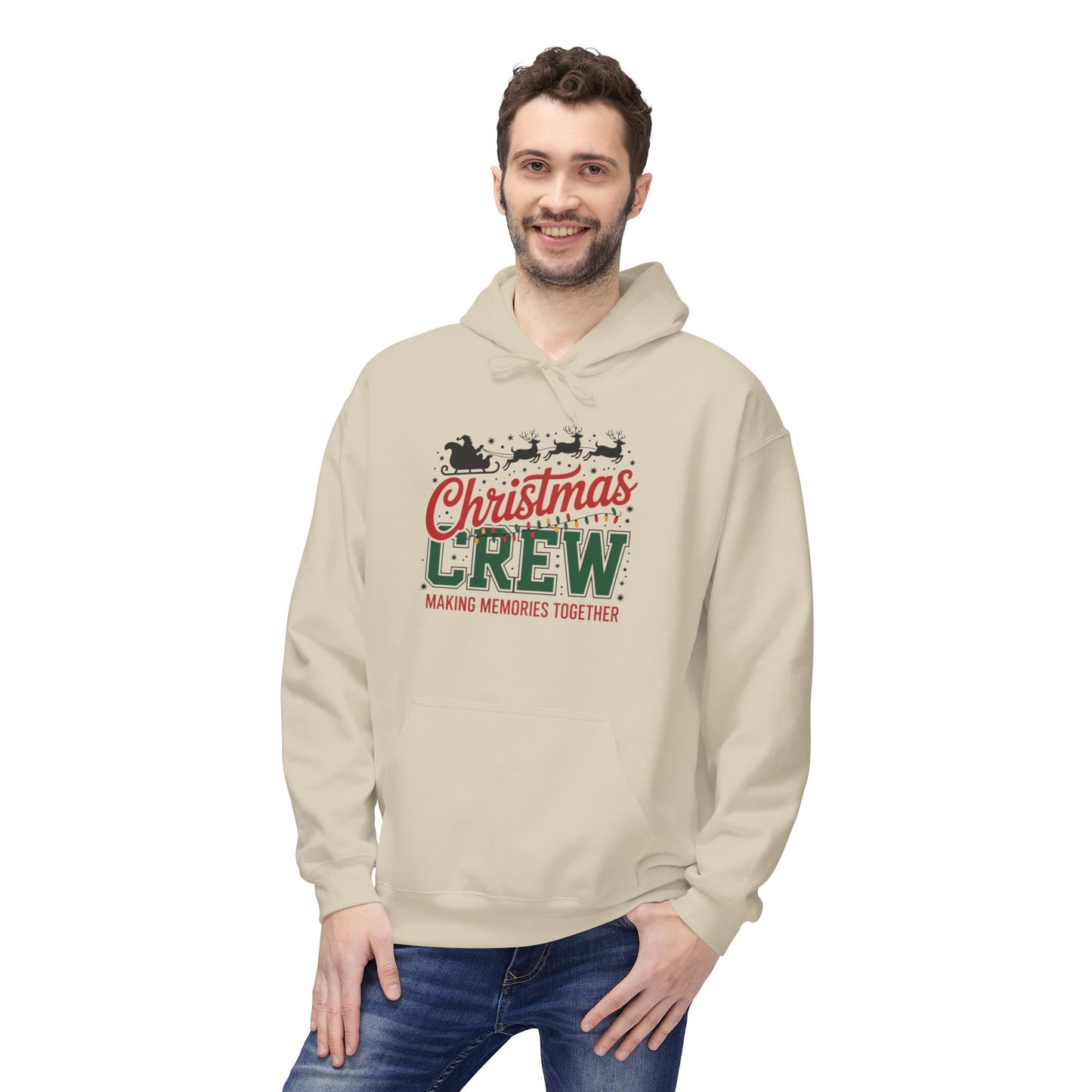 unisex Christmas Crew Hoodie – "Making Memories Together" Holiday Sweatshirt