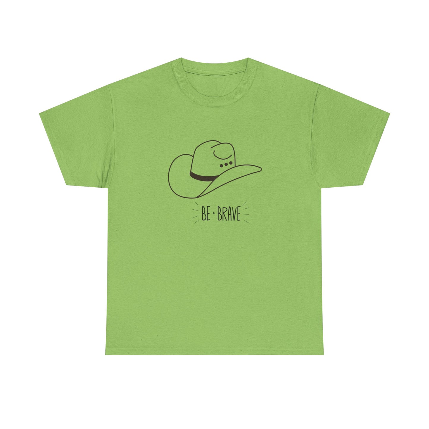 Be Brave Unisex Heavy Cotton Tee - Inspirational Graphic T-Shirt