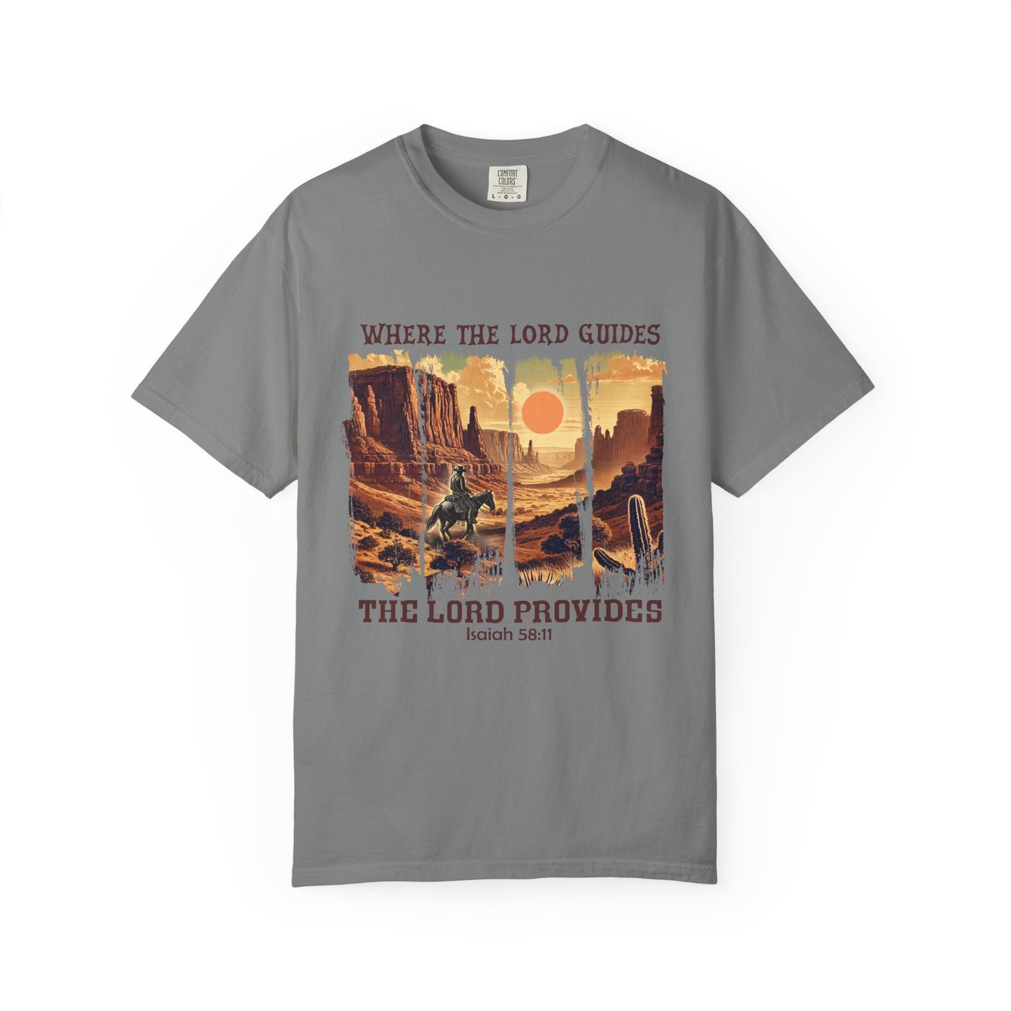 Christian Graphic T-Shirt, Inspirational Tee, Where The Lord Guides Shirt, Faith-Based Apparel, Casual Churchwear, Gift for Believers