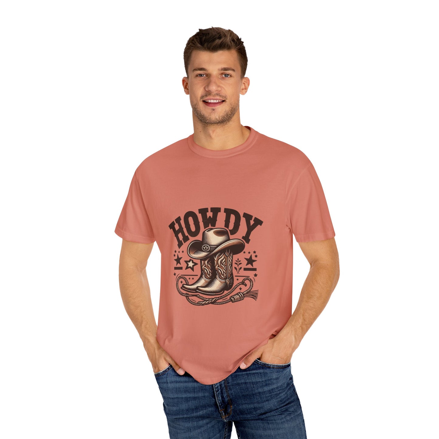 Howdy Cowboy T-Shirt, Unisex Western Tee, Casual Graphic Top, Gift for Rodeo Lovers, Country Music Apparel