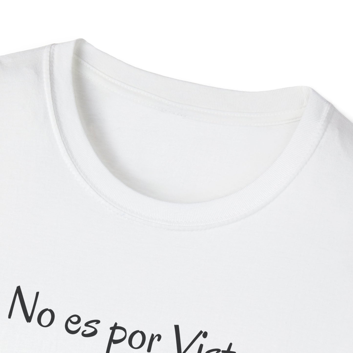 No es por Vista es por Fe Unisex Softstyle T-Shirt - Inspirational Pink Tee