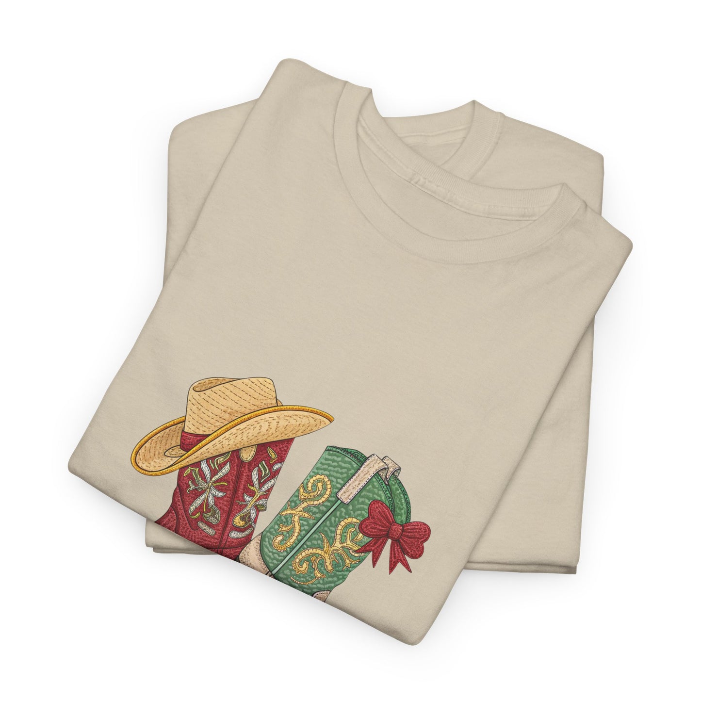 Holiday Western Style T-Shirt - Howdy Christmas Design