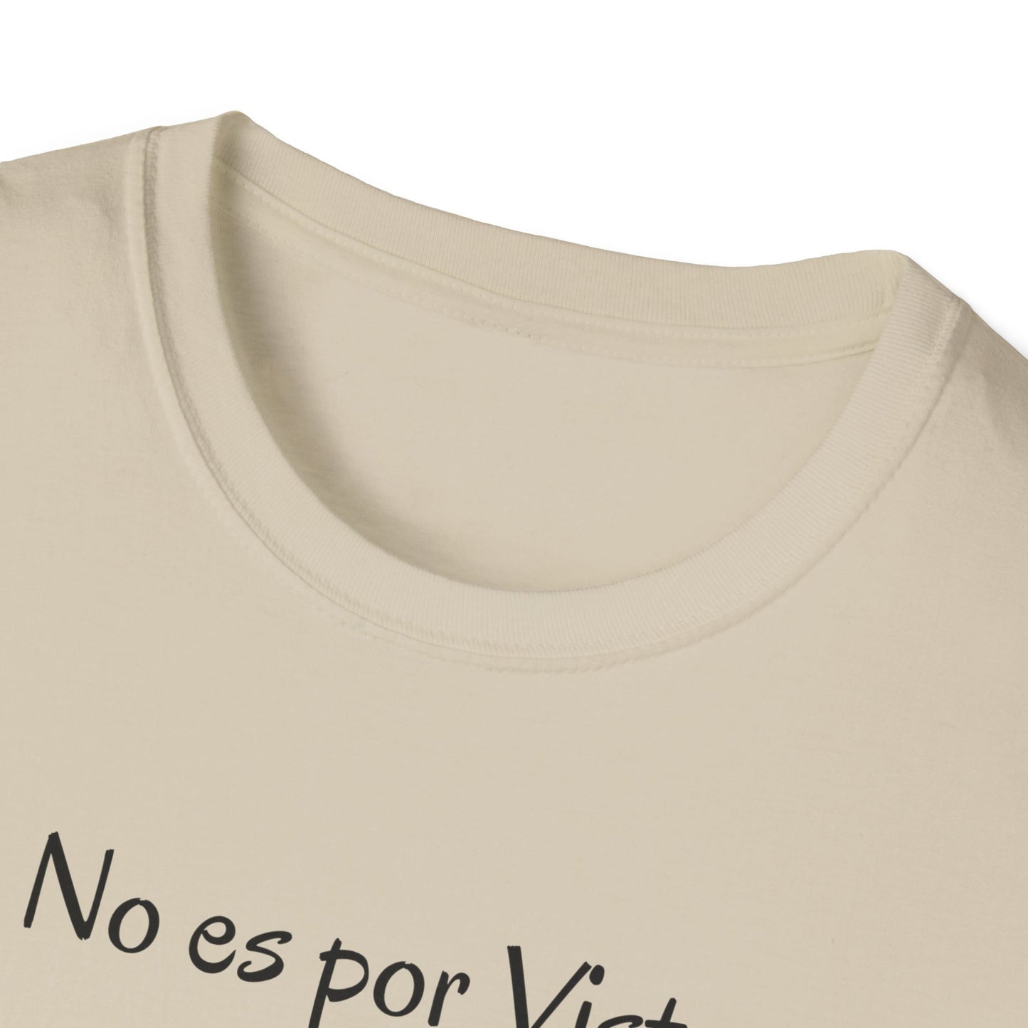 No es por Vista es por Fe Unisex Softstyle T-Shirt - Inspirational Pink Tee