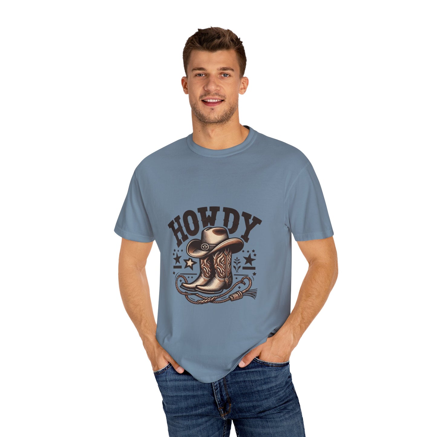 Howdy Cowboy T-Shirt, Unisex Western Tee, Casual Graphic Top, Gift for Rodeo Lovers, Country Music Apparel