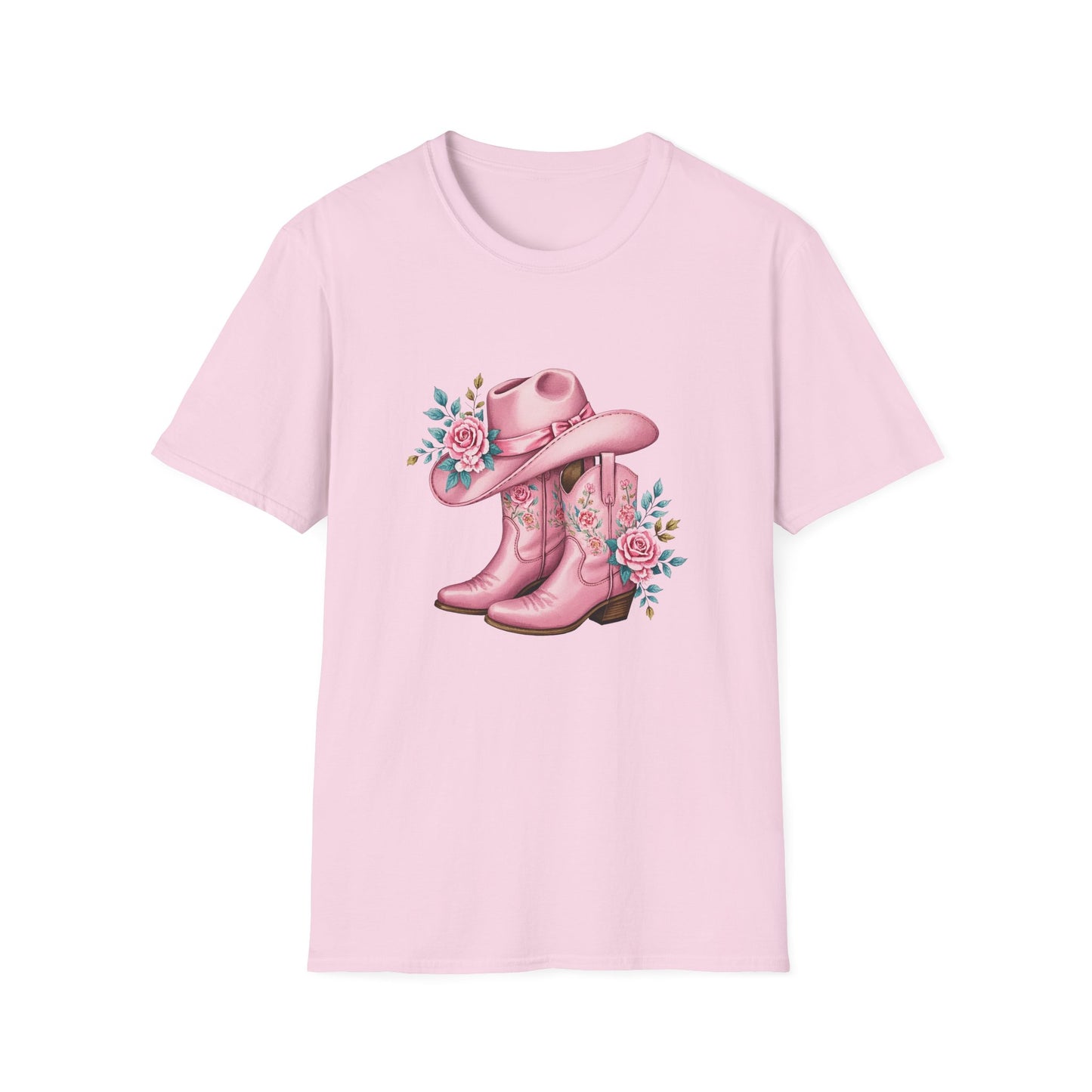 Pink Cowboy Boots T-Shirt, Western Fashion Tee, Country Music Lover Gift, Rodeo Outfit, Boho Style Top, Casual Summer Shirt