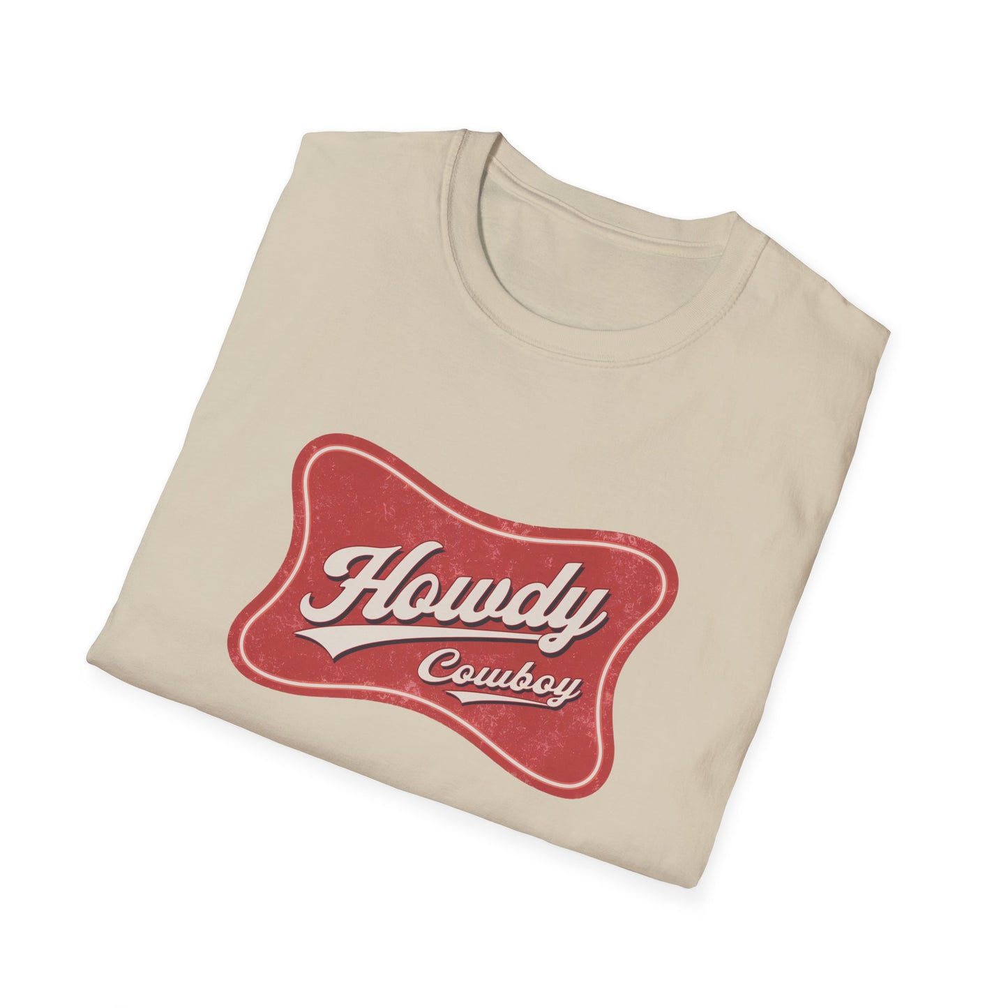 Howdy Cowboy Unisex Softstyle T-Shirt - Casual Wear, Gift for Cowboys, Western-Themed Apparel, Festival Gear, Rodeo Outfit