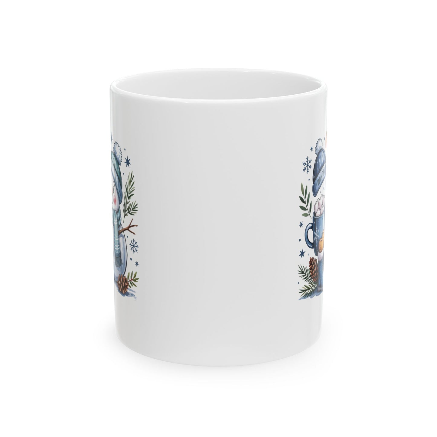 Whimsical Winter Ceramic Mug | 11oz & 15oz | Cozy Holiday Drinkware