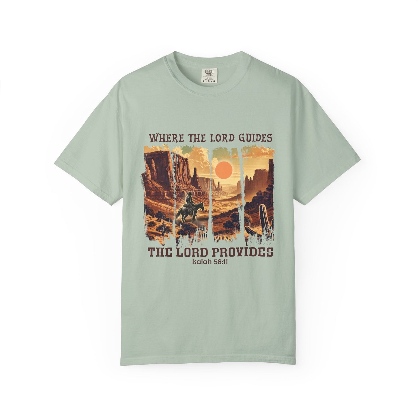 Christian Graphic T-Shirt, Inspirational Tee, Where The Lord Guides Shirt, Faith-Based Apparel, Casual Churchwear, Gift for Believers