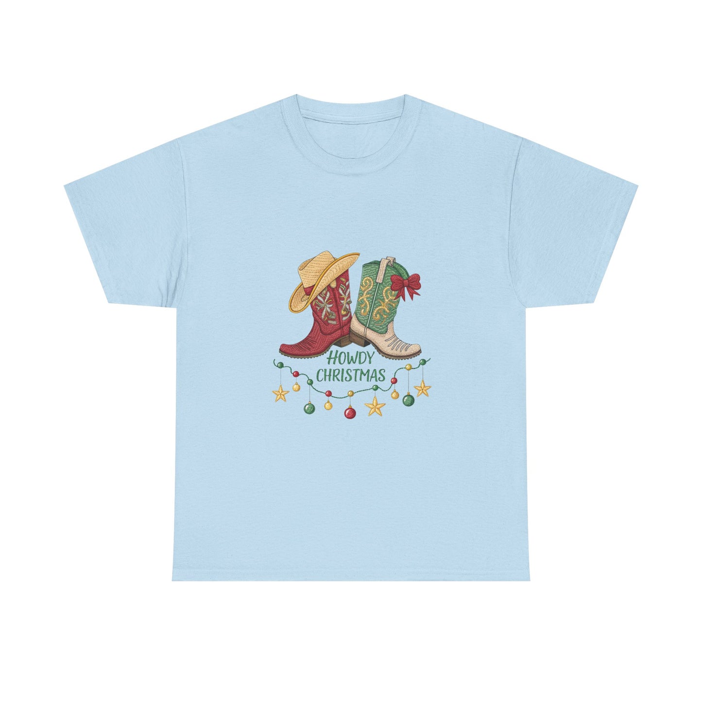 Holiday Western Style T-Shirt - Howdy Christmas Design