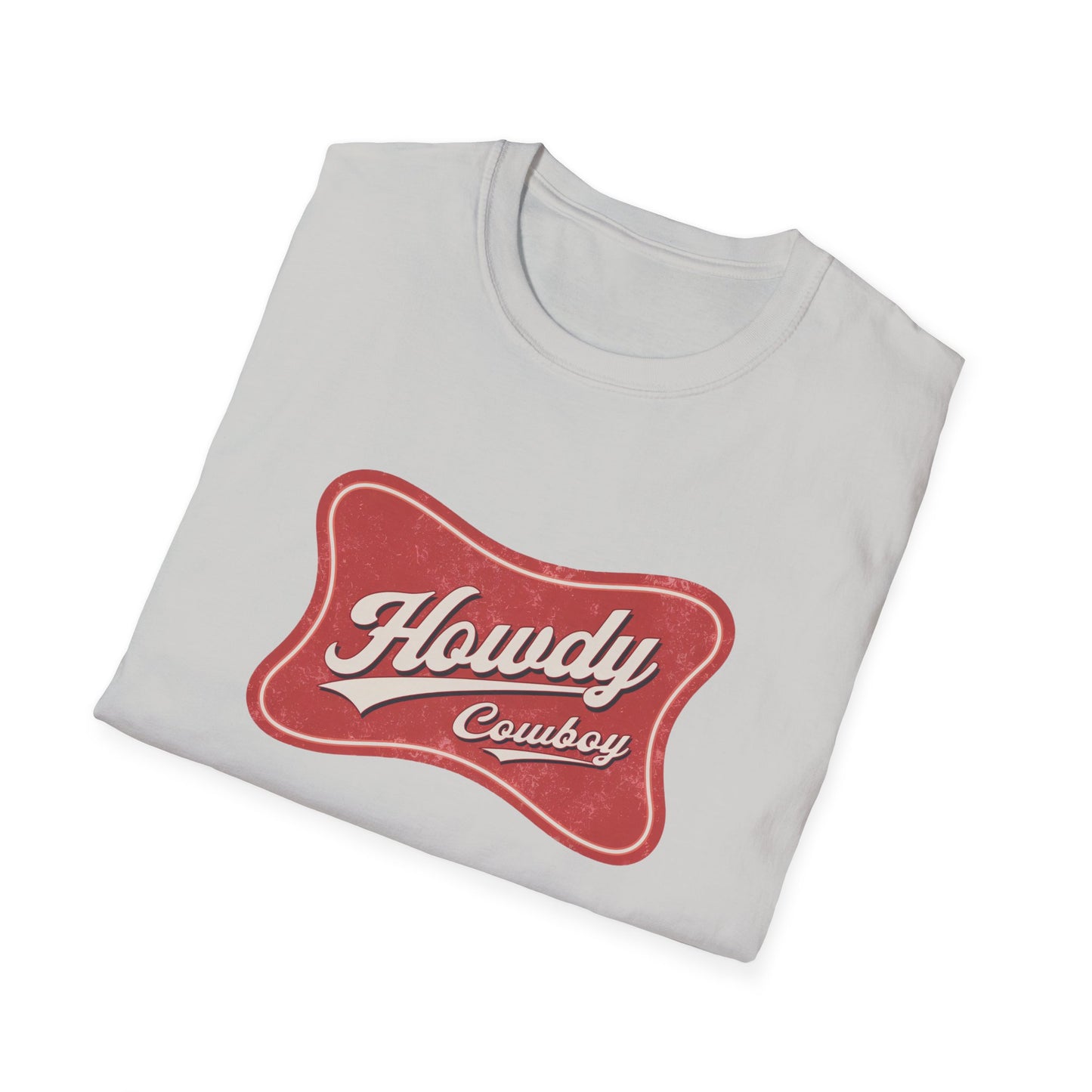 Howdy Cowboy Unisex Softstyle T-Shirt - Casual Wear, Gift for Cowboys, Western-Themed Apparel, Festival Gear, Rodeo Outfit