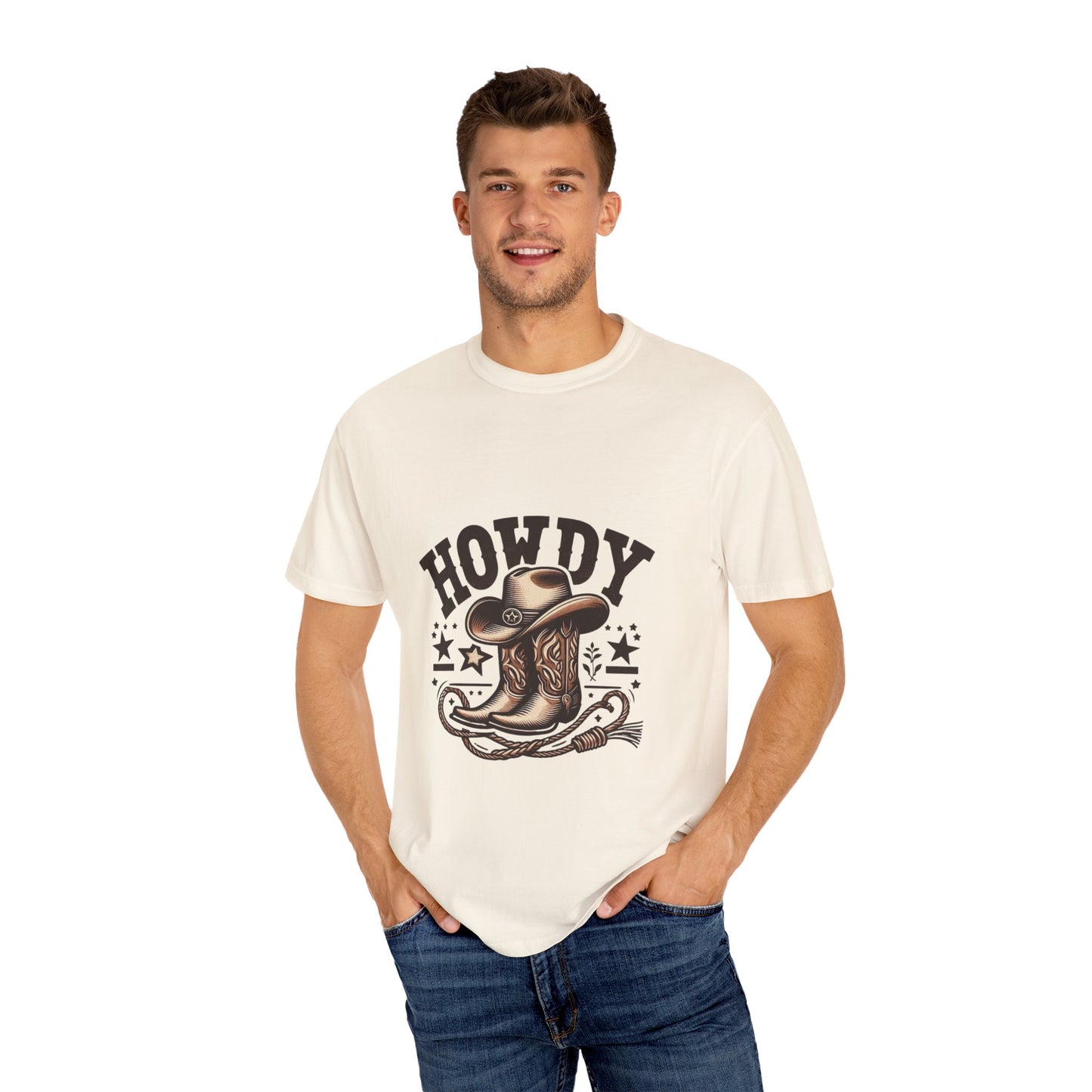 Howdy Cowboy T-Shirt, Unisex Western Tee, Casual Graphic Top, Gift for Rodeo Lovers, Country Music Apparel