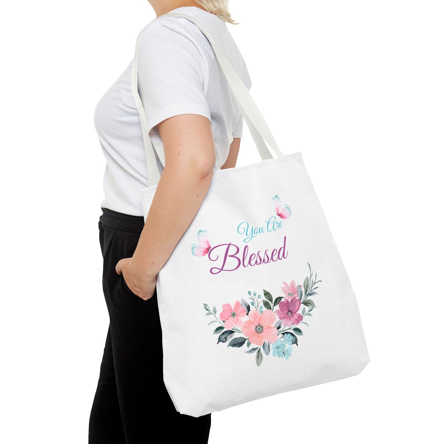 Floral Blessed Tote Bag - Perfect for Everyday Use or Special Occasions