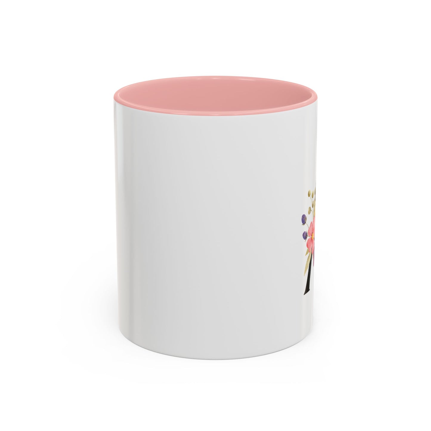 Personalized Initial Floral Monogram 'A'  Coffee Mug — Ceramic Mug (11oz)