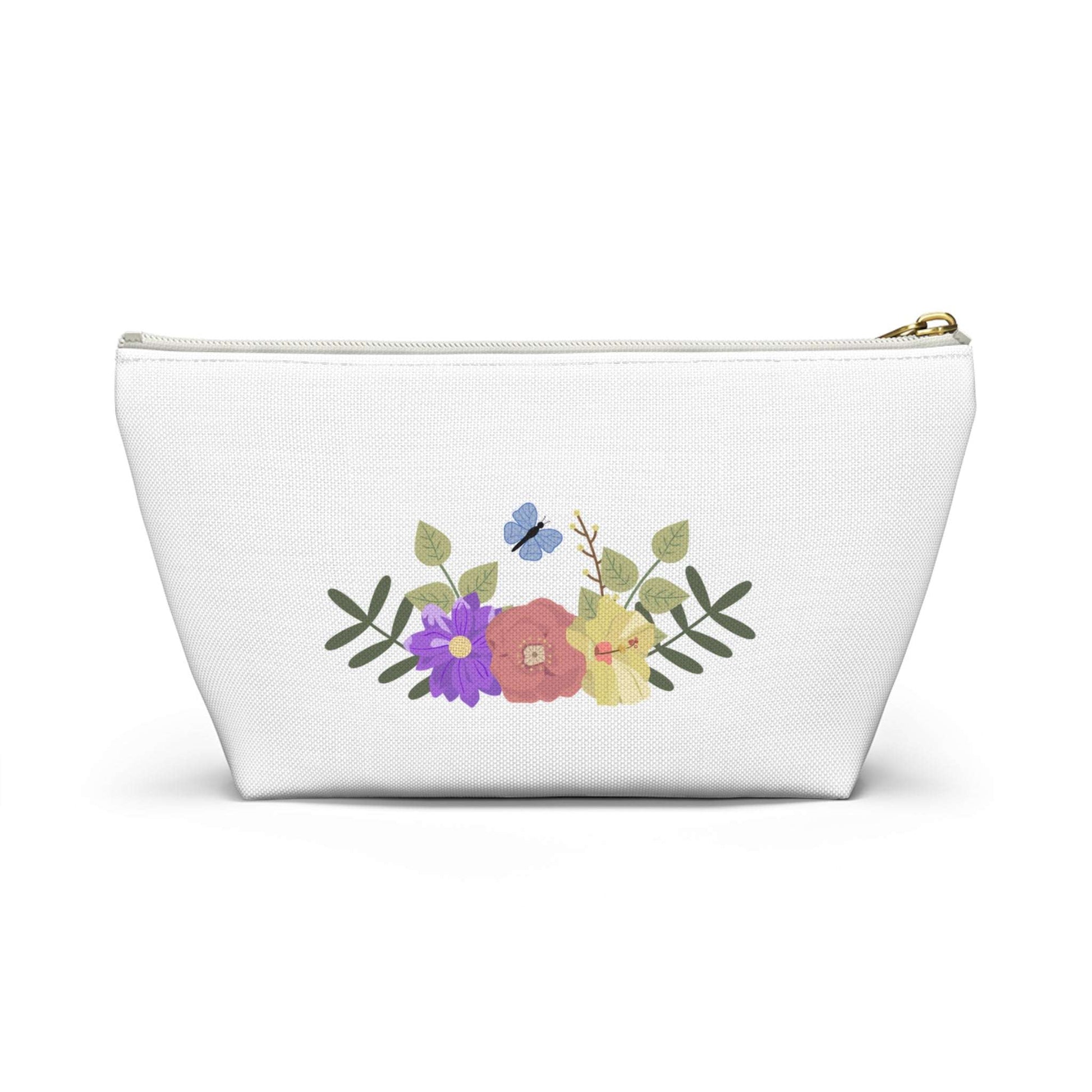 Floral Quote Accessory Pouch - Eres Amada por Dios
