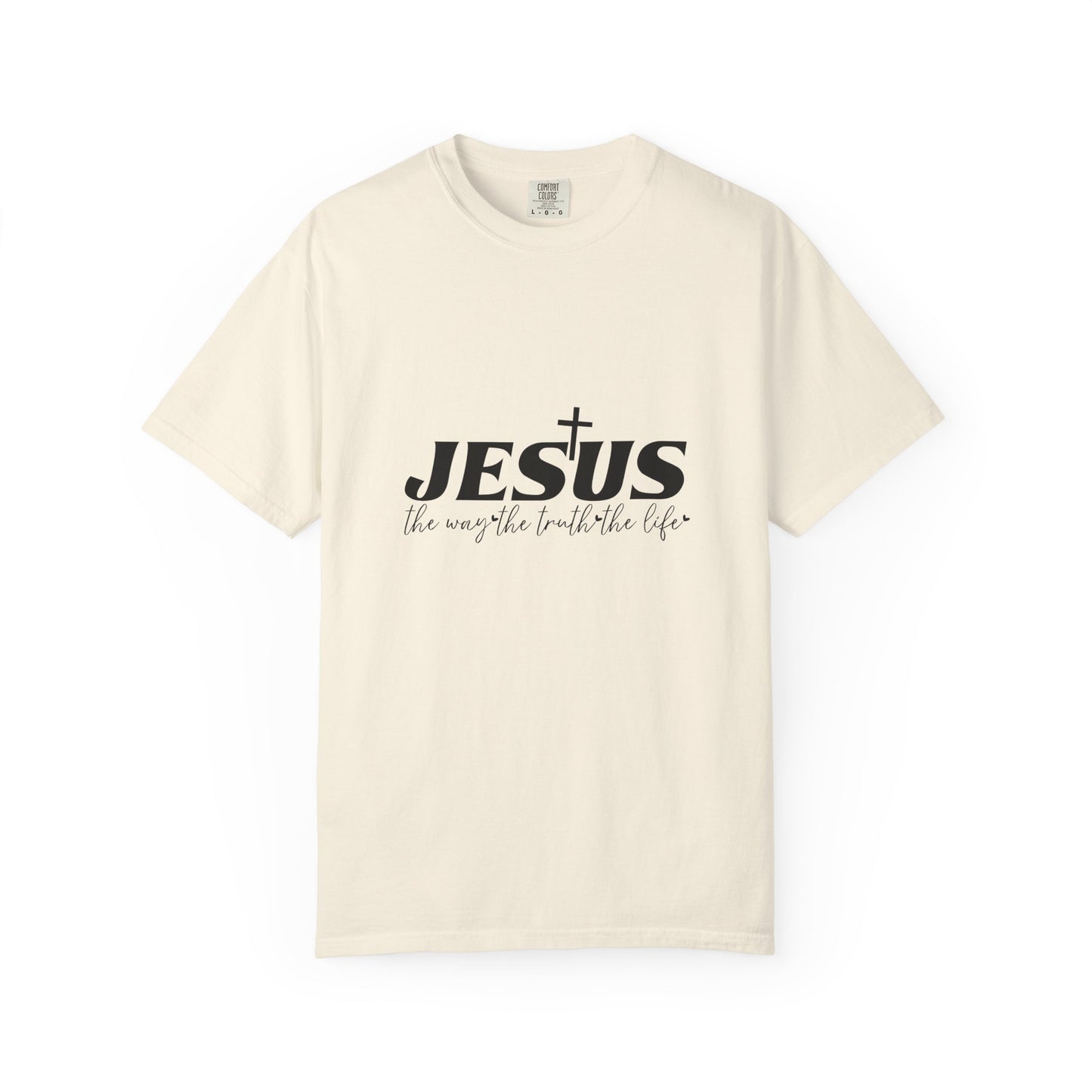 Faith-Inspired Garment-Dyed T-Shirt, Casual Christian Wear, Unisex Jesus Tee, Spiritual Gift, Comfortable Everyday Shirt