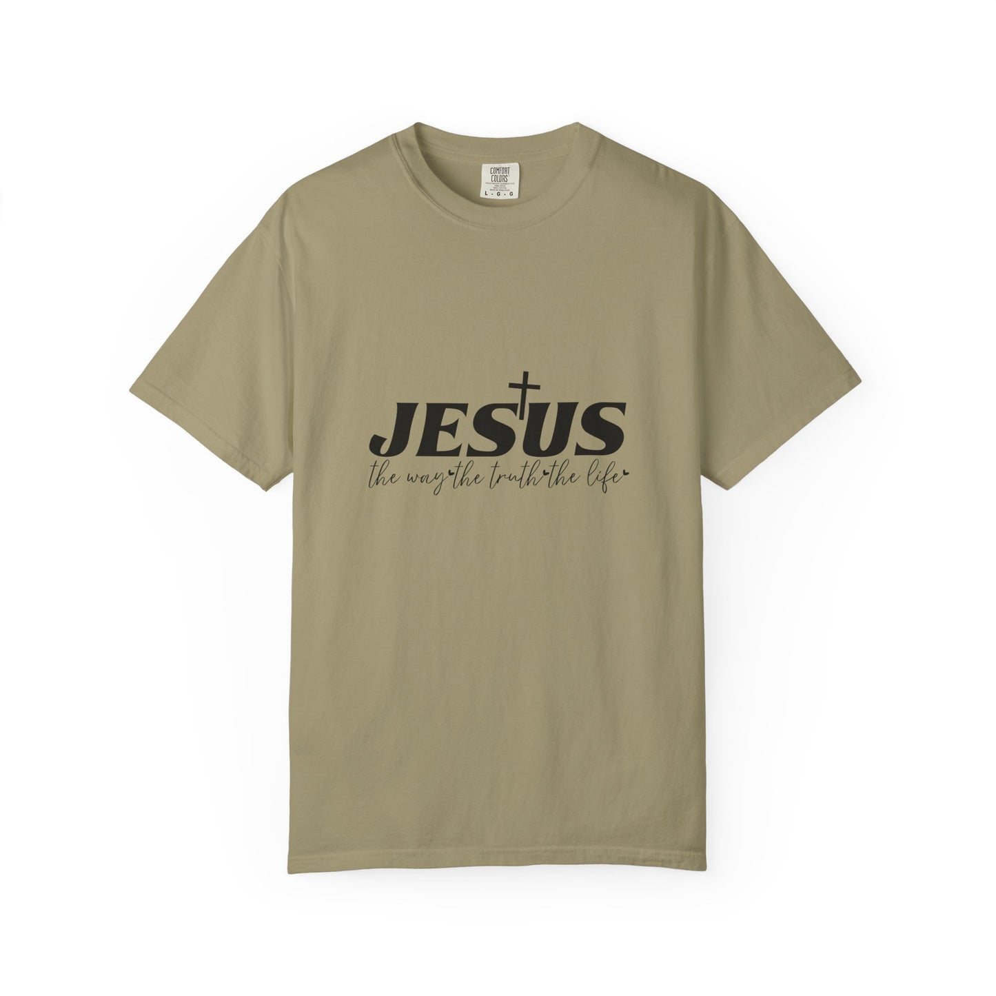 Faith-Inspired Garment-Dyed T-Shirt, Casual Christian Wear, Unisex Jesus Tee, Spiritual Gift, Comfortable Everyday Shirt