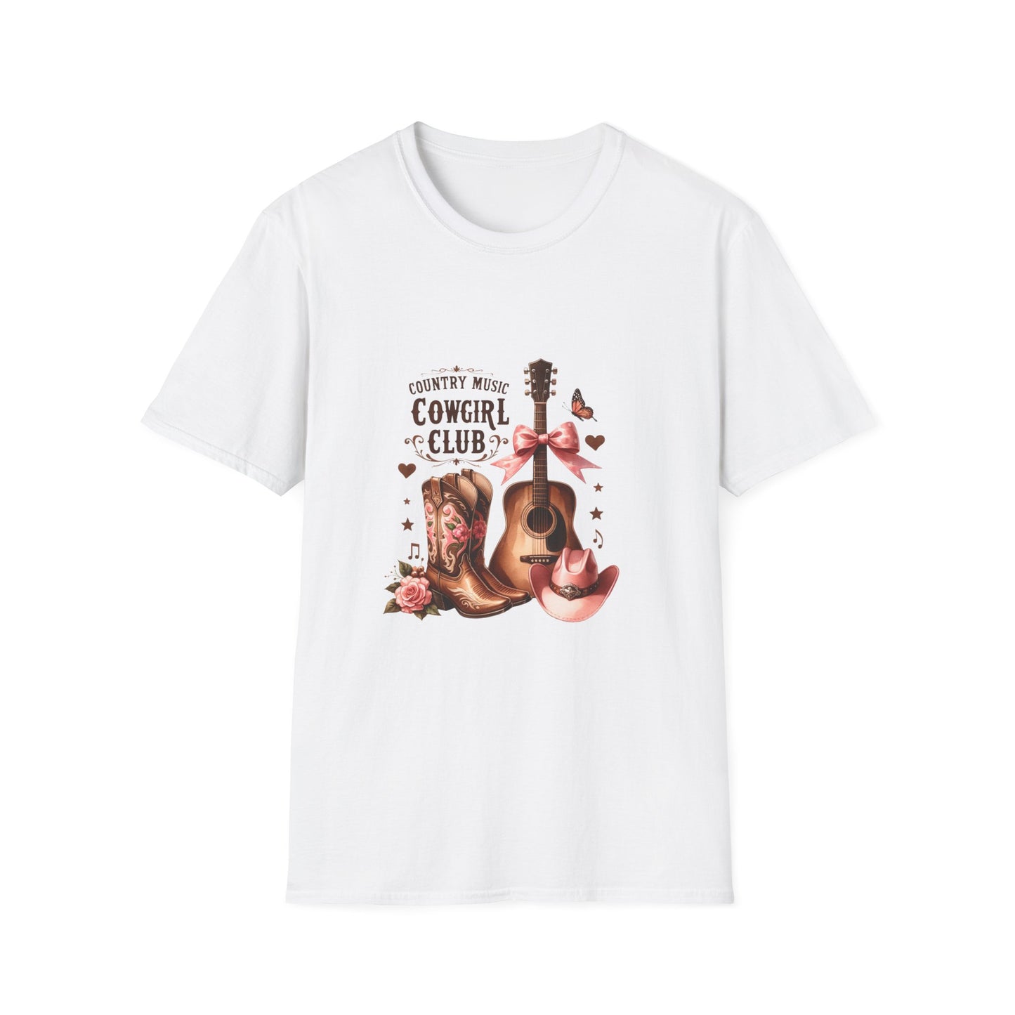 Country Music Cowgirl Club T-Shirt, Unisex Softstyle Tee, Perfect Gift for Music Lovers, Festival Wear, Western Style Apparel