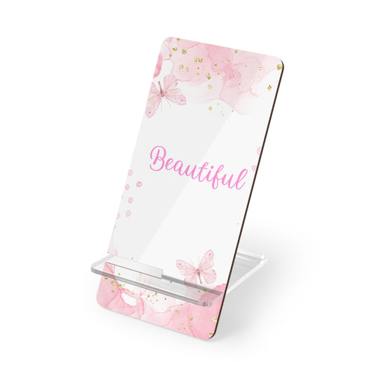 Beautiful Floral Mobile Display Stand – Chic Smartphone Holder for Home & Office