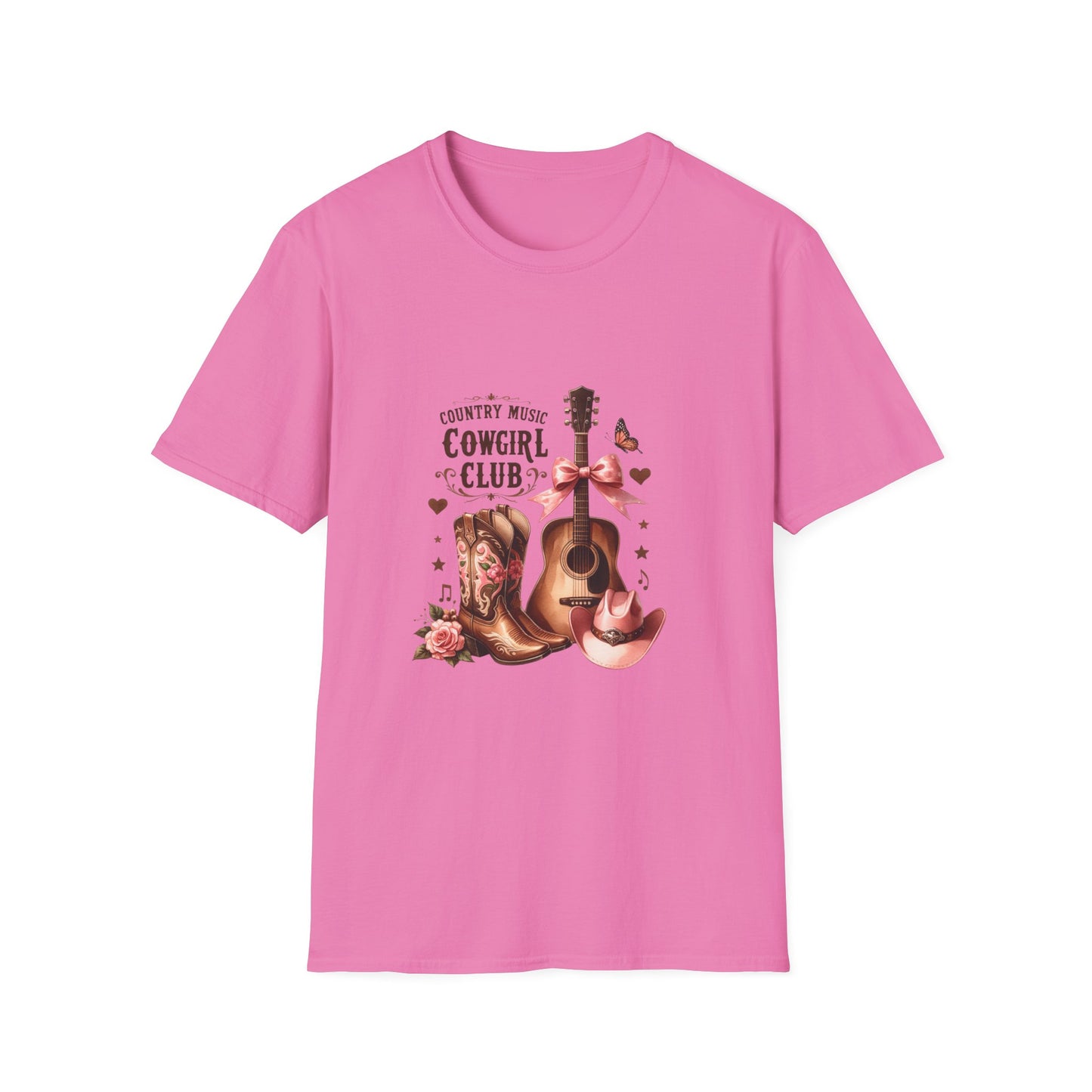 Country Music Cowgirl Club T-Shirt, Unisex Softstyle Tee, Perfect Gift for Music Lovers, Festival Wear, Western Style Apparel