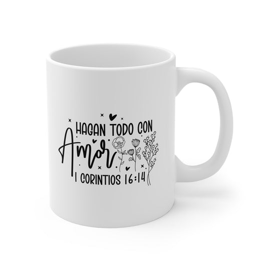 Inspirational Floral Mug - Motivational Coffee Cup, Faith-Based Gift, Celebrate Love, Unique Housewarming Present, Perfect for Coffee Lovers
