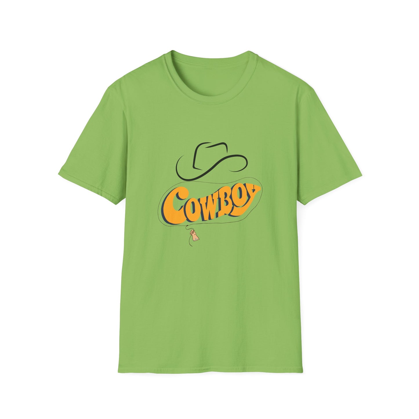 Retro Cowboy Graphic Unisex Softstyle T-Shirt