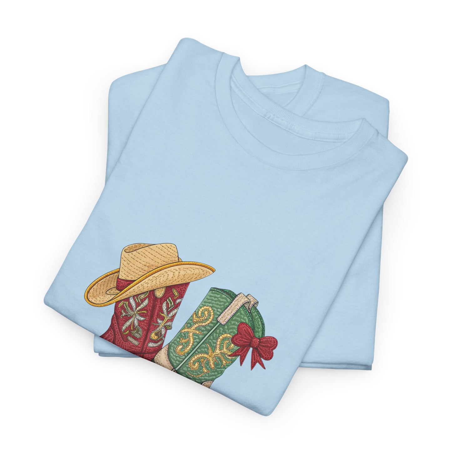 Holiday Western Style T-Shirt - Howdy Christmas Design