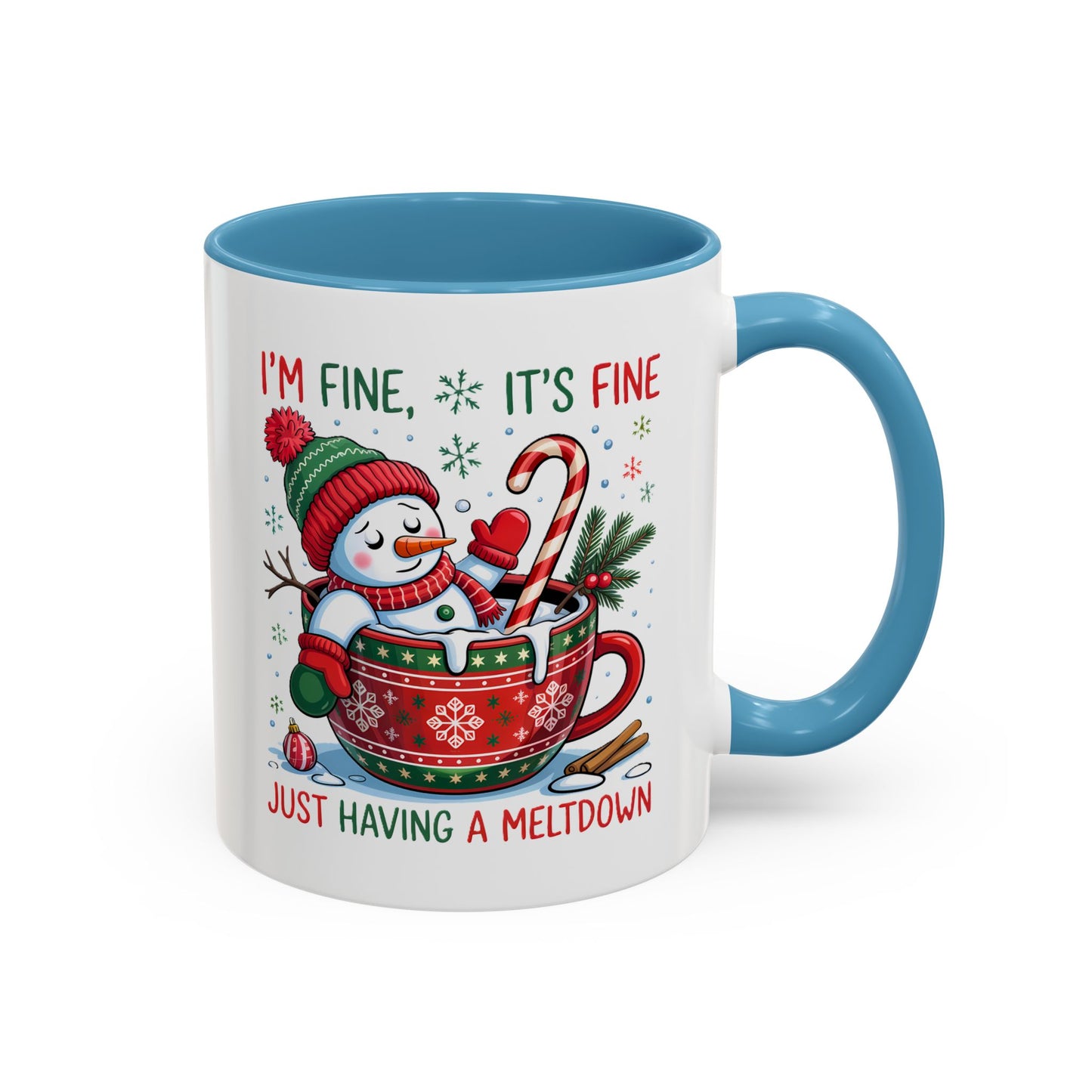 Festive Snowman Coffee Mug - Holiday Humor Gift