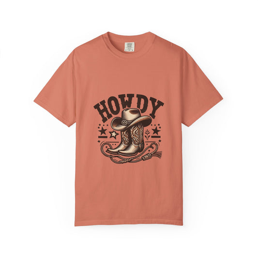 Howdy Cowboy T-Shirt, Unisex Western Tee, Casual Graphic Top, Gift for Rodeo Lovers, Country Music Apparel