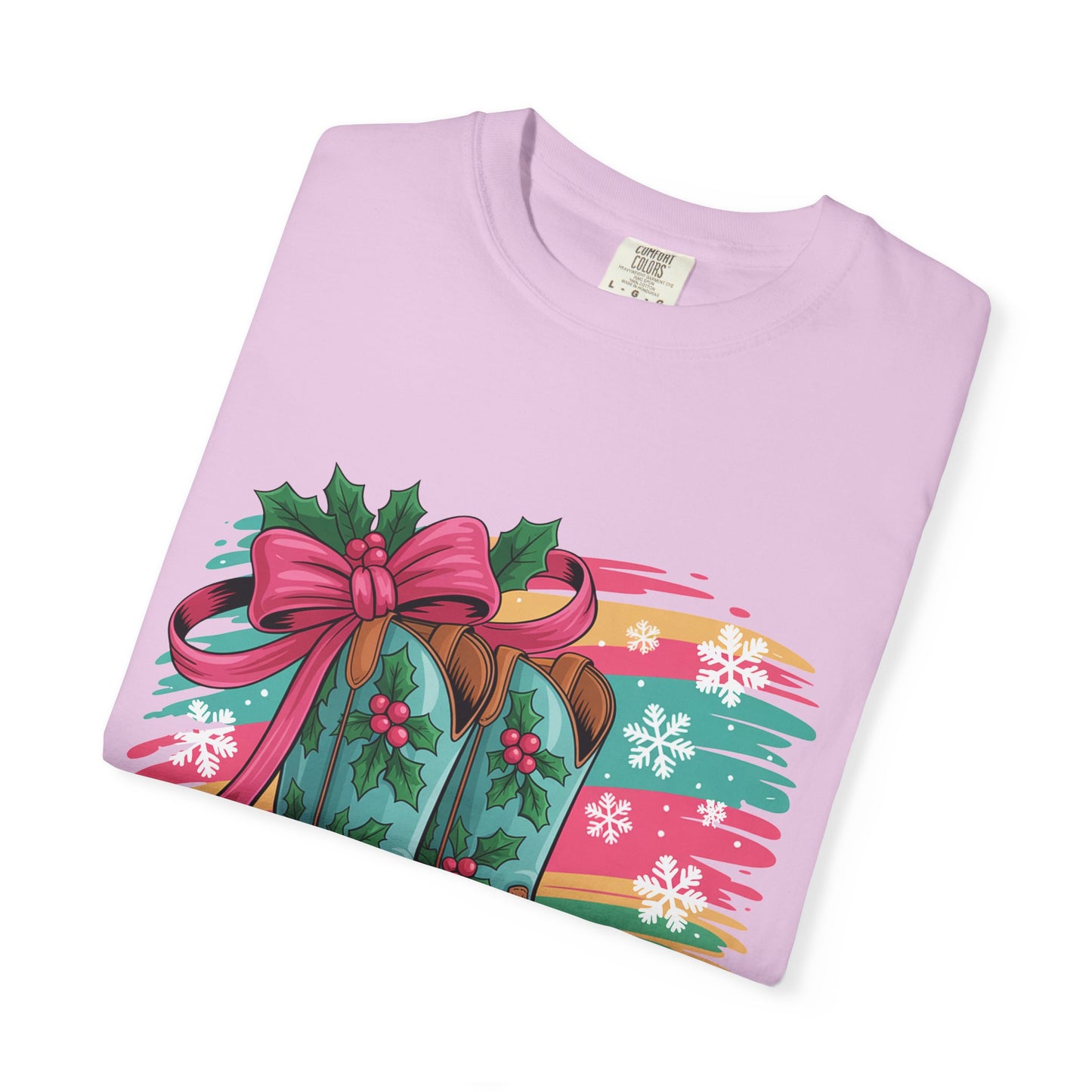 Howdy Christmas T-Shirt — Festive Cowboy Boots Holiday Tee