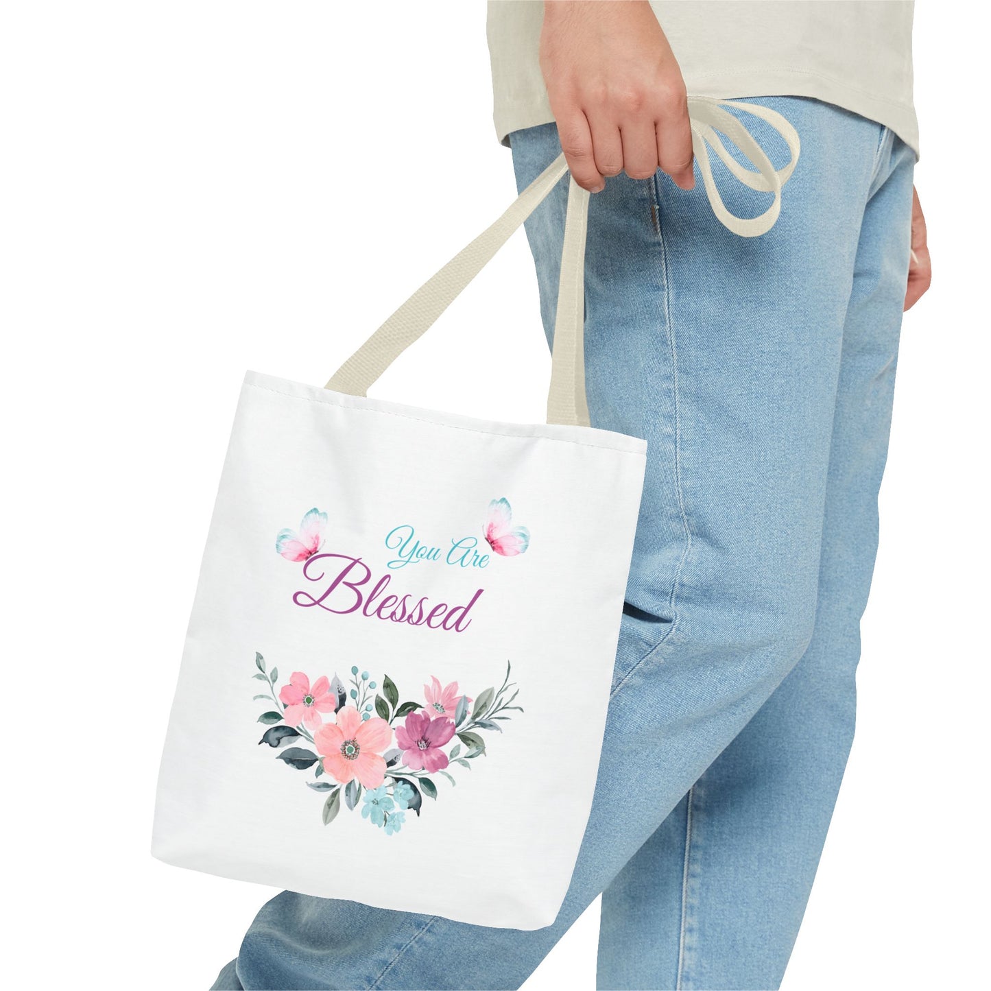 Floral Blessed Tote Bag - Perfect for Everyday Use or Special Occasions